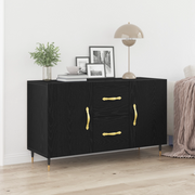 sideboard  Nero Rovere 100x36x60 cm Legno ingegnerizzato