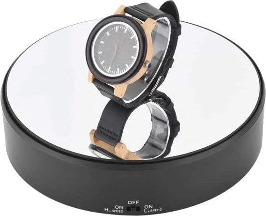 Display Stand Rotativo Elettrico 360° per Gioielli e Orologi - Velocità Regolabile