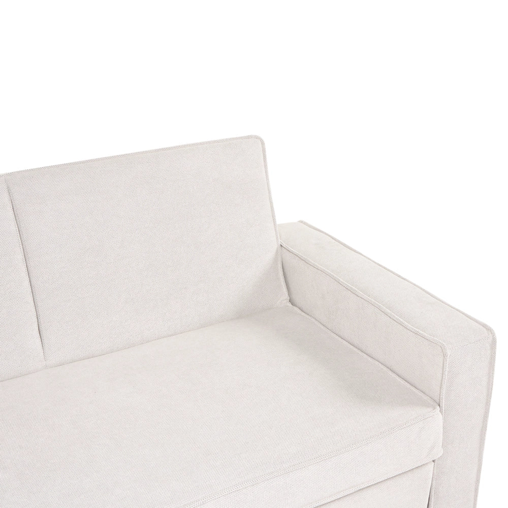 Divano letto in tessuto bianco sporco funzione letto pieghevole Divano minimalista
