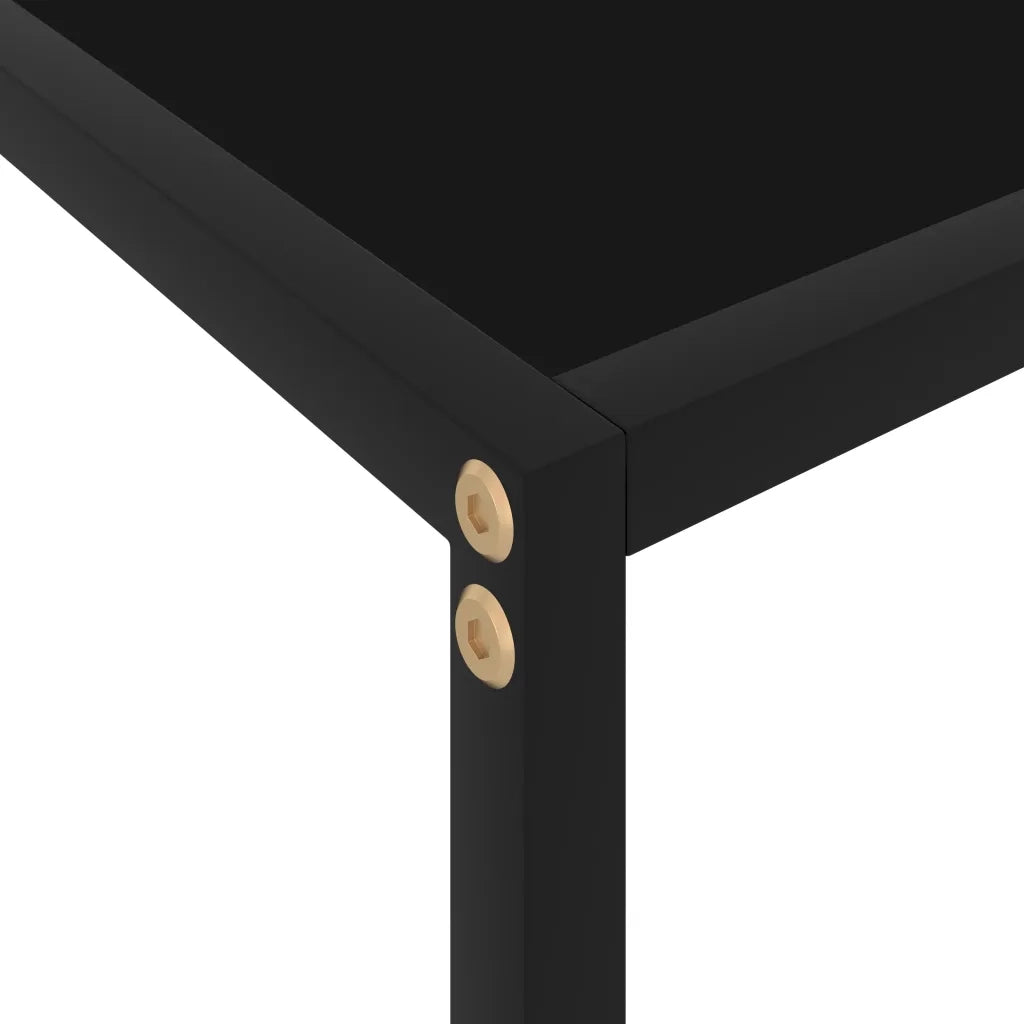 Tavolo Consolle Nero 120x35x75 cm in Vetro Temperato 322840