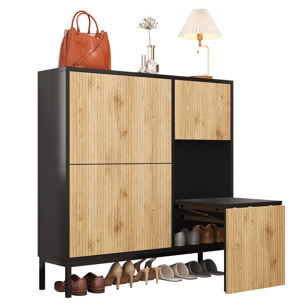 Scarpiera con Panca Portascarpe ¨C MINIMAL ¨C 3 Ante, Ripiani, Ingresso