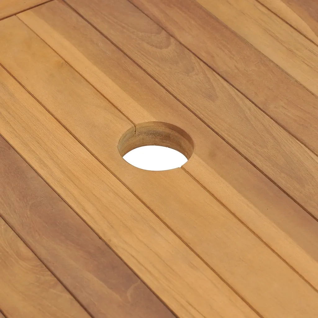 Mobile da Bagno con Lavabi in Marmo Nero Legno Massello Teak 3096586