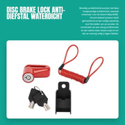 Blocco freno a disco - Antisfregio - Idroimpermeabile - Rosso