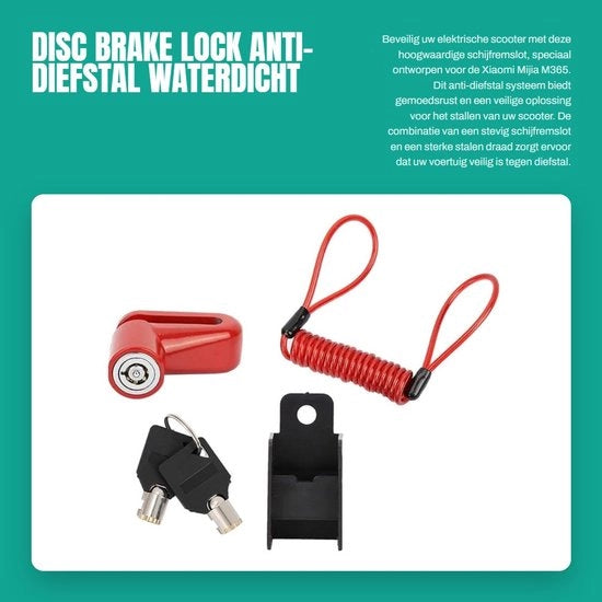 Blocco freno a disco - Antisfregio - Idroimpermeabile - Rosso