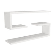 Scaffale da parete in legno "Jenika" - 60 x 14 x 18 cm - Bianco