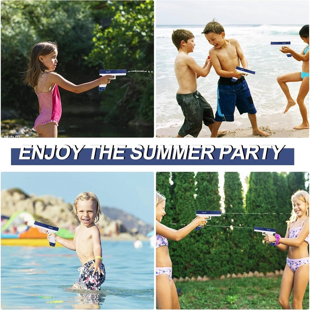 Trade Shop - Pistola Ad Acqua Elettrica Giocattolo Per Bambini Potente Per Feste Spiaggia Estiva -