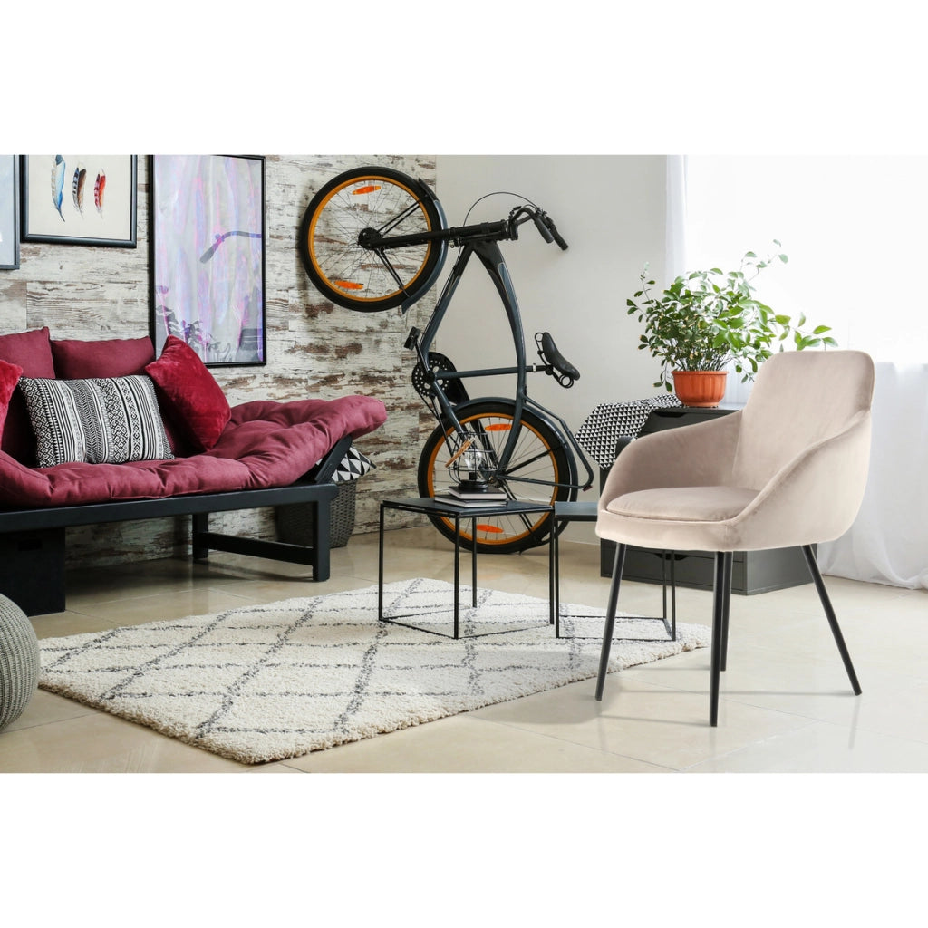 Set di 2 sedie Cobain 800 in velluto taupe