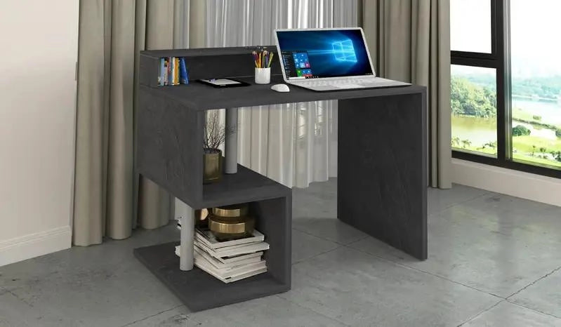 Scrivania Compatta Esse 2 Plus con Gamba a ''S'' - Varie Colorazioni Disponibili