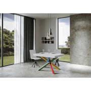 Tavolo allungabile 140/400x90 cm Volantis telaio Multicolore 4/B - Bianco Frassino