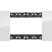 Placca Bticino Living Now 4 moduli colore ghiaccio KA4804DW