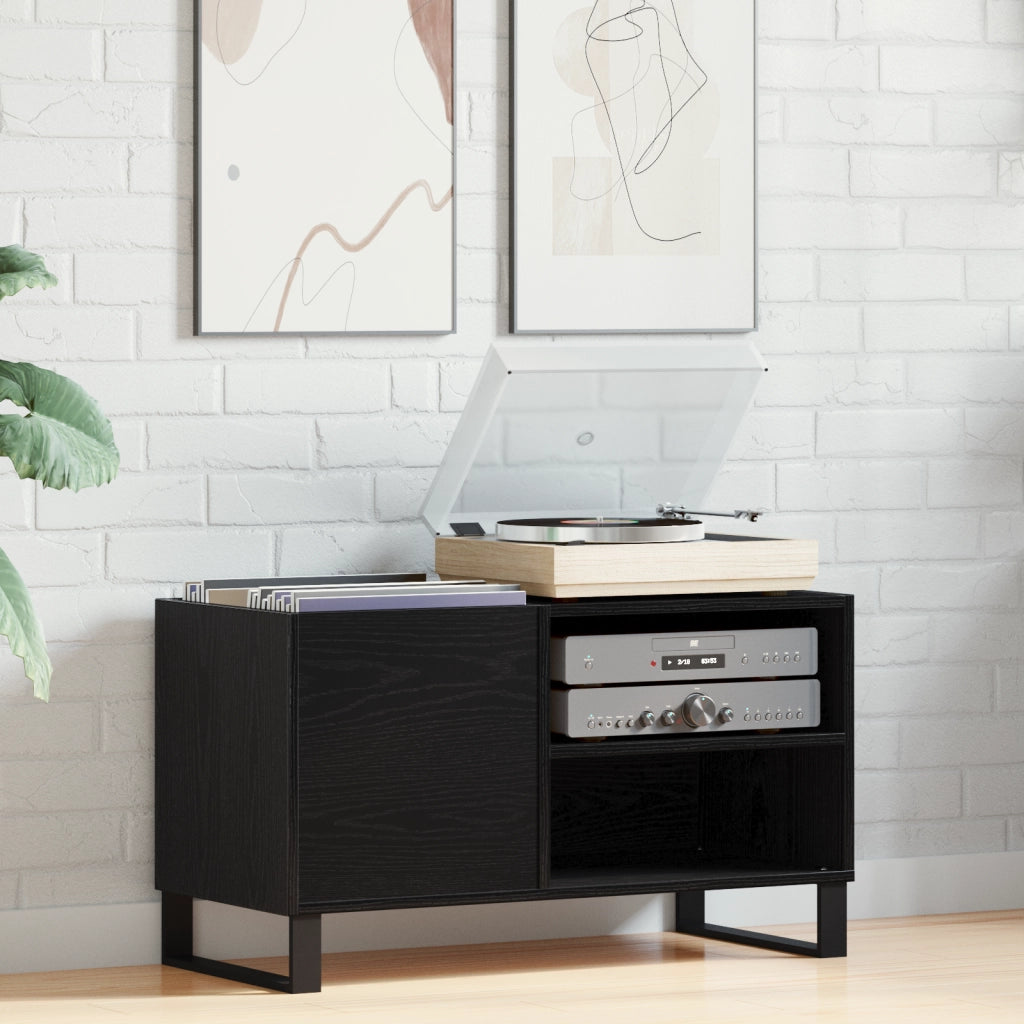 Mobile da registrare  Nero Rovere 84,5x38x48 cm in Legno ingegnerizzato