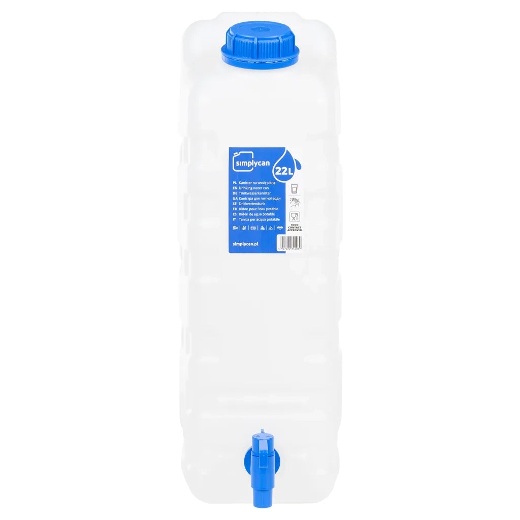 vidaXL Contenitore Acqua con Rubinetto Trasparente 20 L in Plastica