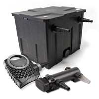 Set Filtro a 1 camera laghetto 12000l con Chiarificatore UVC 18W 3ª serie Pompa NEO8000 70W