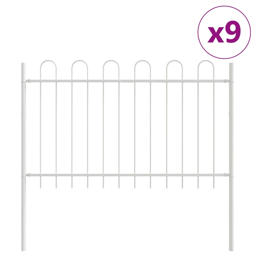 Recinzione per Giardino 9 pcs Bianco 15,3 x 1 m 3334185