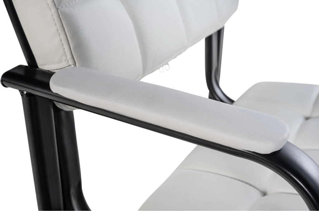 Sedia Visitatore Canada B in Similpelle bianco