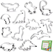 Set di stampi a forma di biscotto - 12 pezzi di stampi a forma di biscotto, set in acciaio inossidabile per decorazione di compleanni e feste DIY