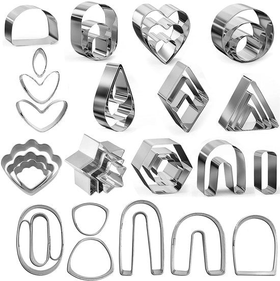 Mini-estrazioni in resina, acciaio inossidabile, set da 39 pezzi, estrazioni per biscotti per la creazione di accessori, attrezzatura DIY per biscotti, decorazioni per torte e accessori.