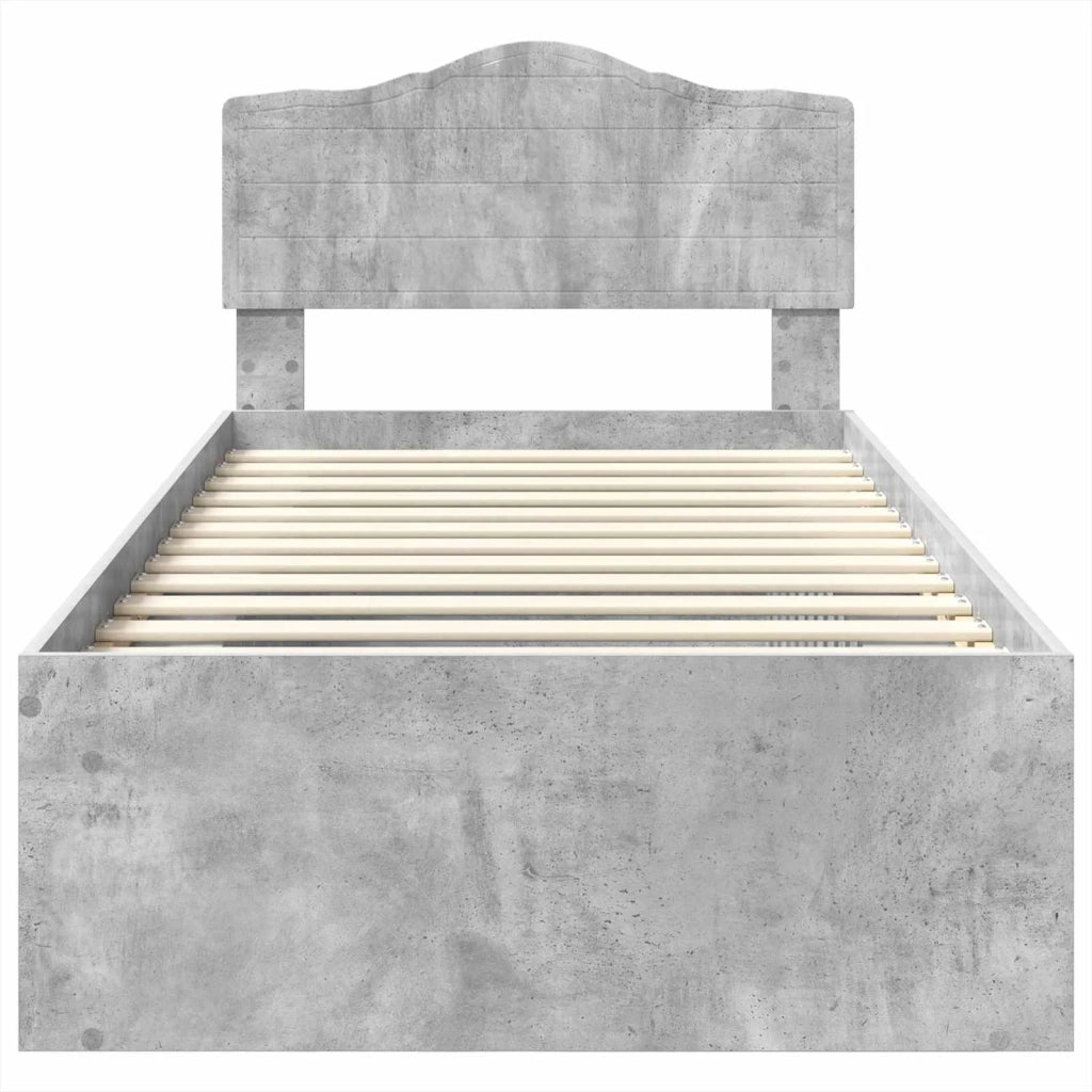 Struttura del letto Calcestruzzo 90 x 200 cm Pino massello 3412946