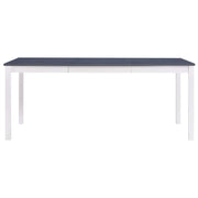 Tavolo da Pranzo | Tavolo da cucina Bianco e Grigio 180x90x73 cm in Legno di Pino
