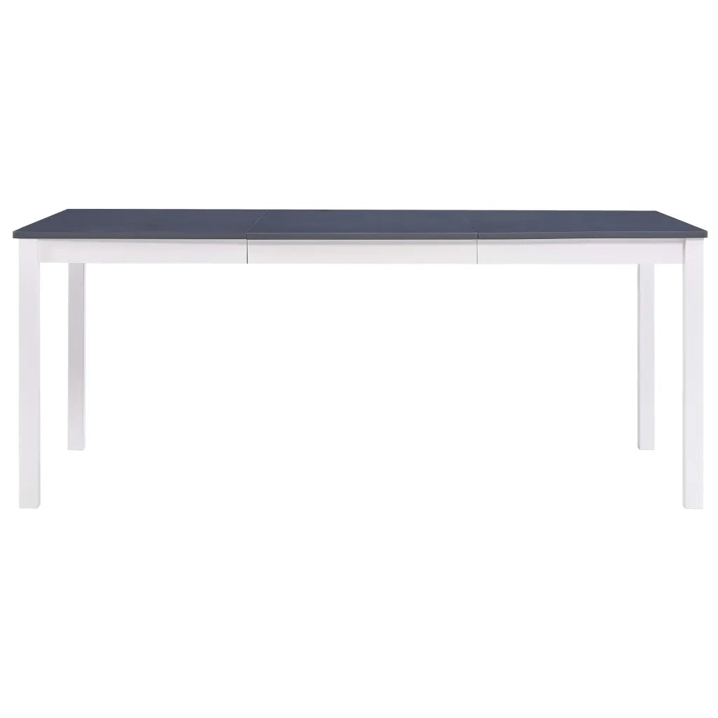 Tavolo da Pranzo | Tavolo da cucina Bianco e Grigio 180x90x73 cm in Legno di Pino