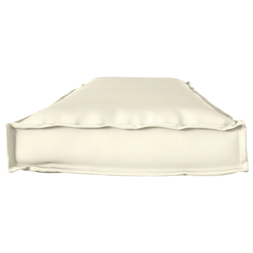 Cuscino per pallet per panchina panna 140x40x8 cm tessuto Oxford