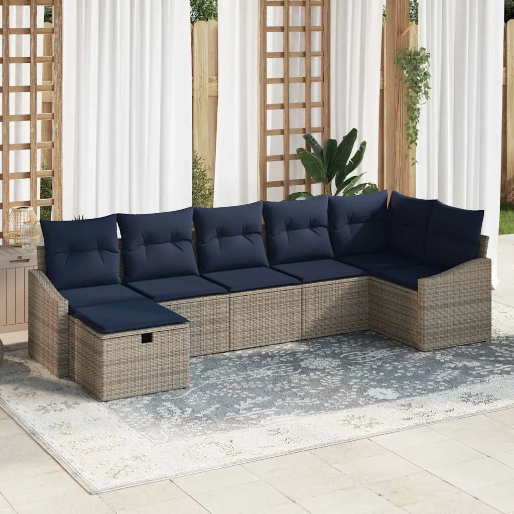 Set di divani con cuscino 4 pcs polyrattan
