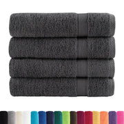 Asciugamani Premium SOLUND 4 pz Antracite 50x100 cm 600 g/m² 137157