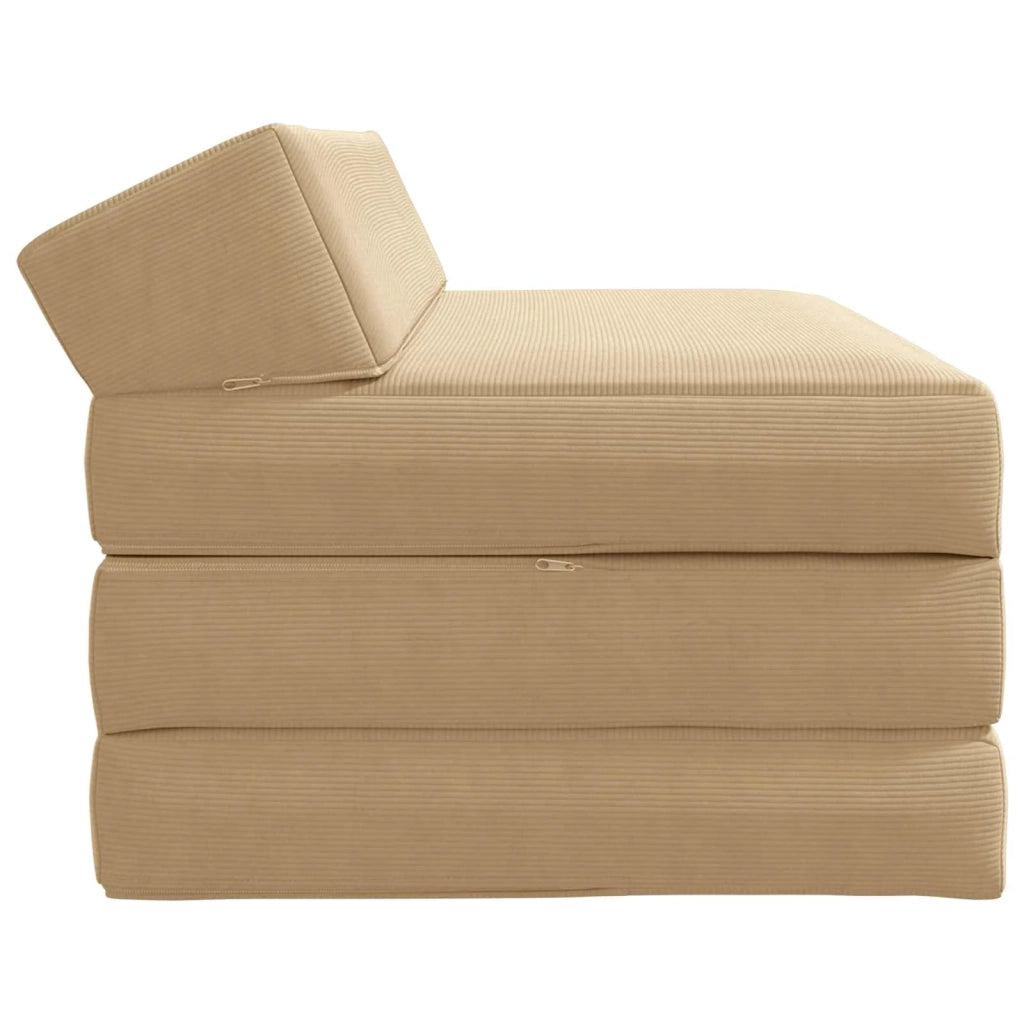 Divano Letto Pieghevole Verde Grigio 120 x 60 x 49 cm Tessuto 900049