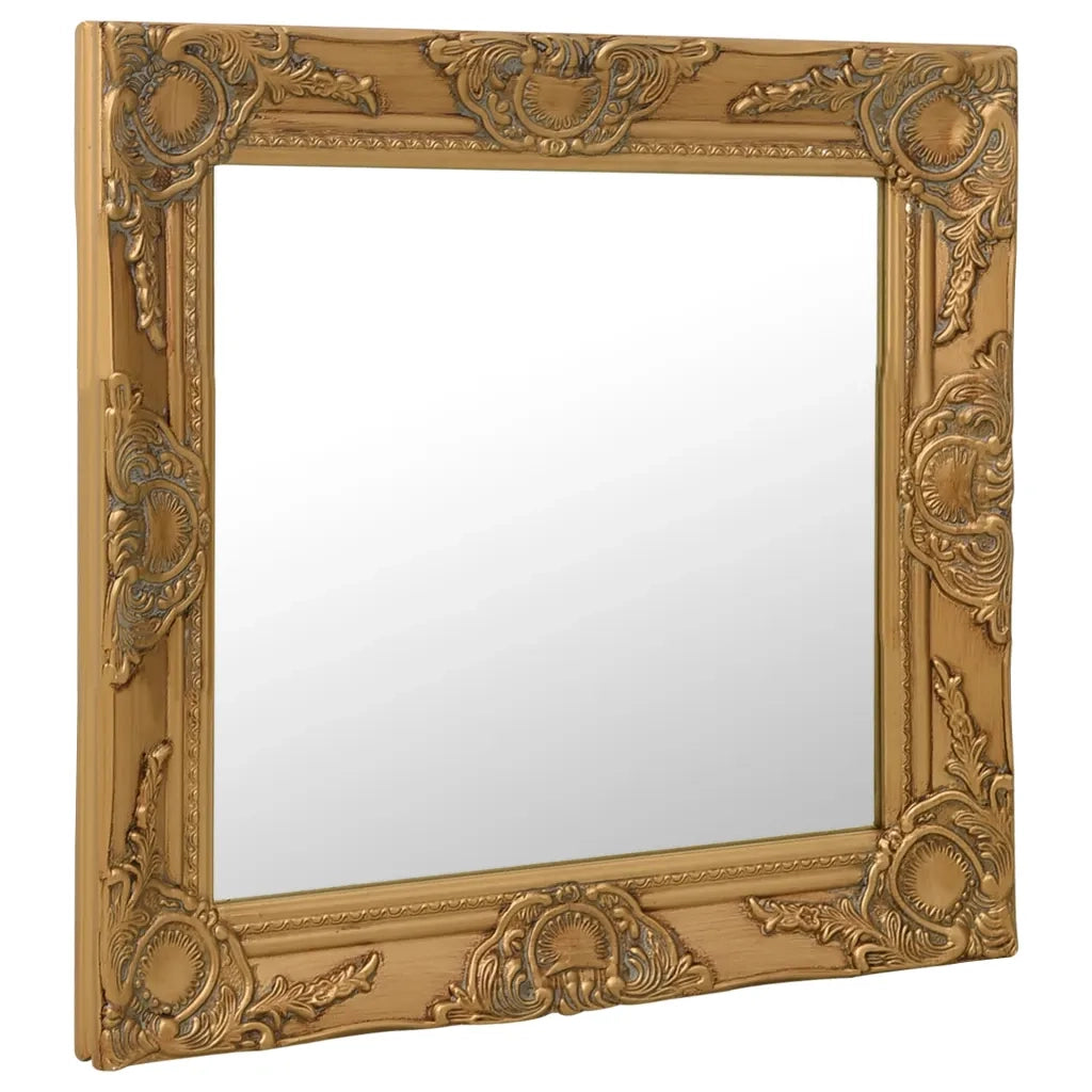 Specchio da Parete | Specchio decorativo Stile Barocco 60x60 cm Oro