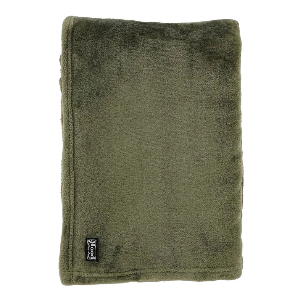 Plaid in pile Famke verde scuro  180x130 cm