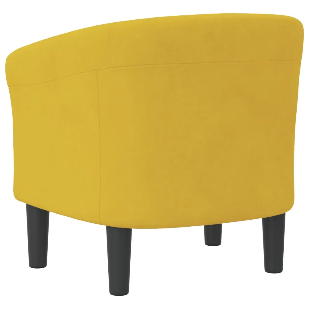 Divano Sedia-Poltrona Cabriolet Gialla in Velluto 568174