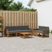 Set di divani da esterno 6 pcs Naturale e Antracite