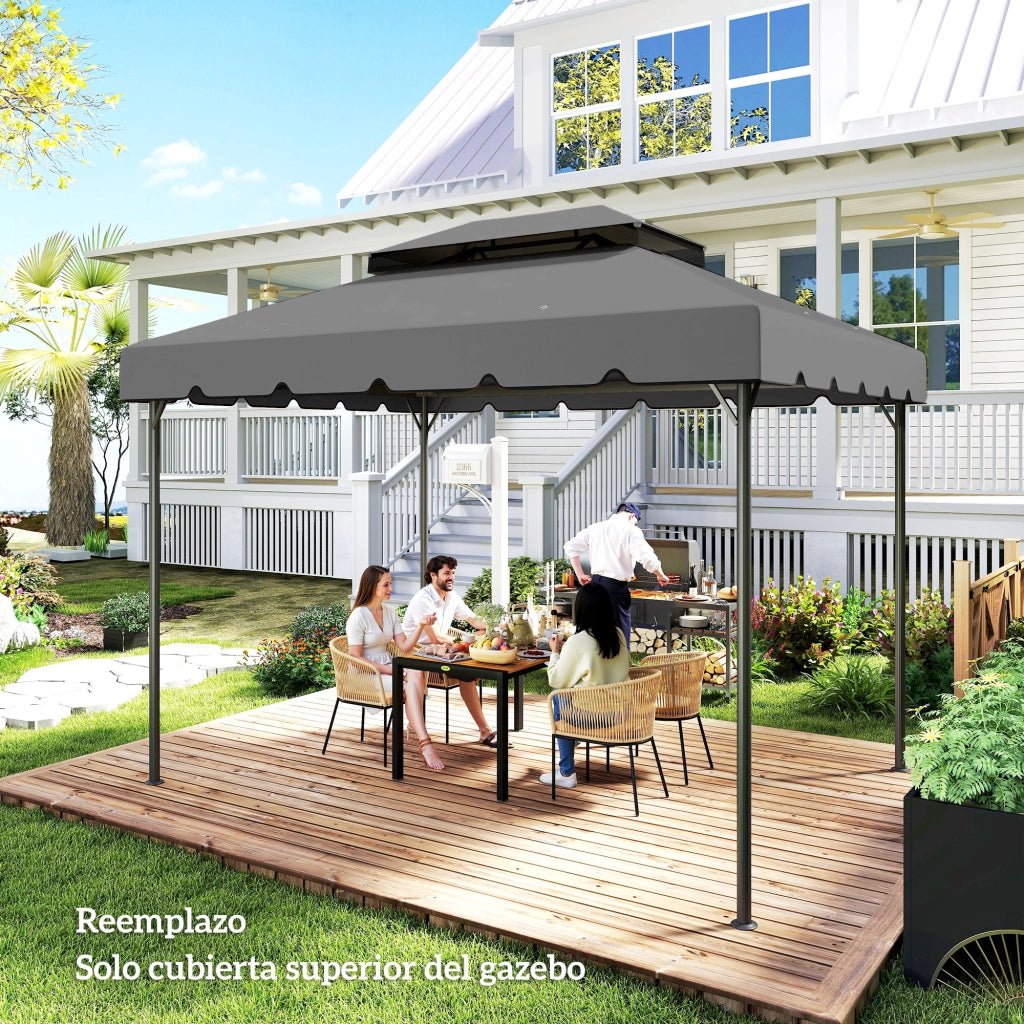 Toldo da giardino ¨C zephmum ¨C 4x3 m grigio chiaro