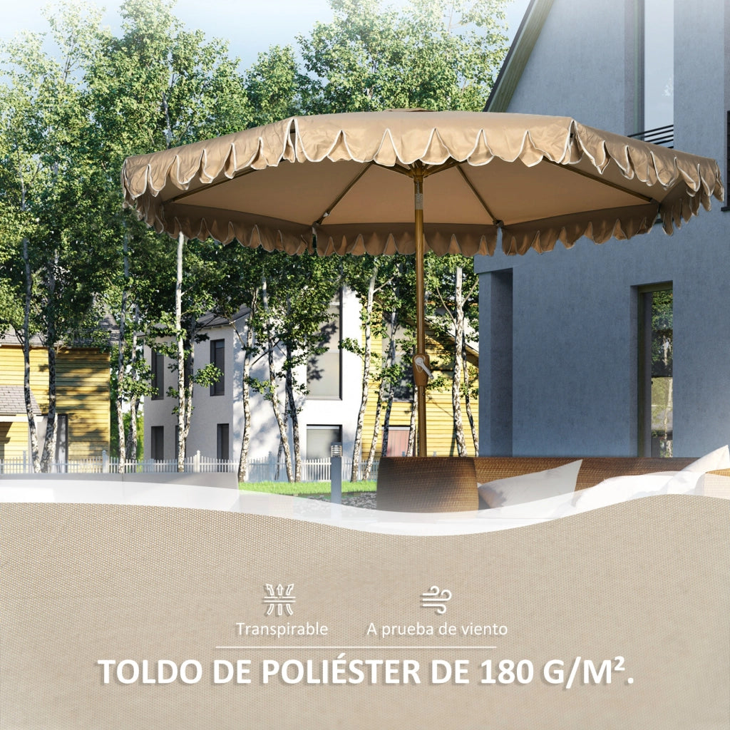Ombrellone da Giardino ¨C zephmum ¨C 264x240 cm, Caqui