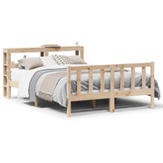 Letto matrimoniale | Letto per adulti | Letto senza Materasso 140x200 cm in Legno Massello di Pino