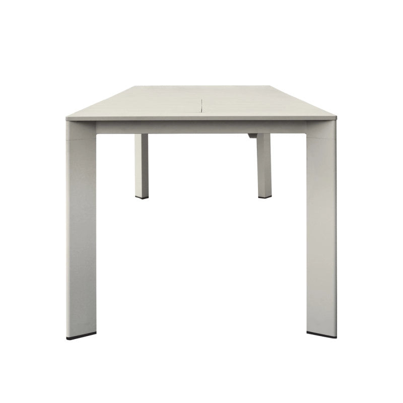 Tavolo Anzio Allungabile 165/250 X 90 Cm Allungo Con Gambe Scorrevoli Creta Moia