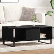 Tavolino da salotto con cassetto Rovere Nero 90 x 50 x 36.5 cm 862964