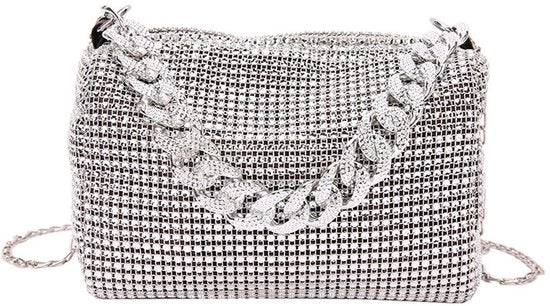 Borsa con Strass per Donna – Tas da Sposa – Borsa con Scintille per la Sera – Borsa per Festa e Promesse