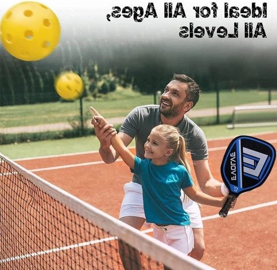 Set di paddleball - 4 racchette 4 palline - Borsa portatile - Interno esterno - Per principianti - Giallo