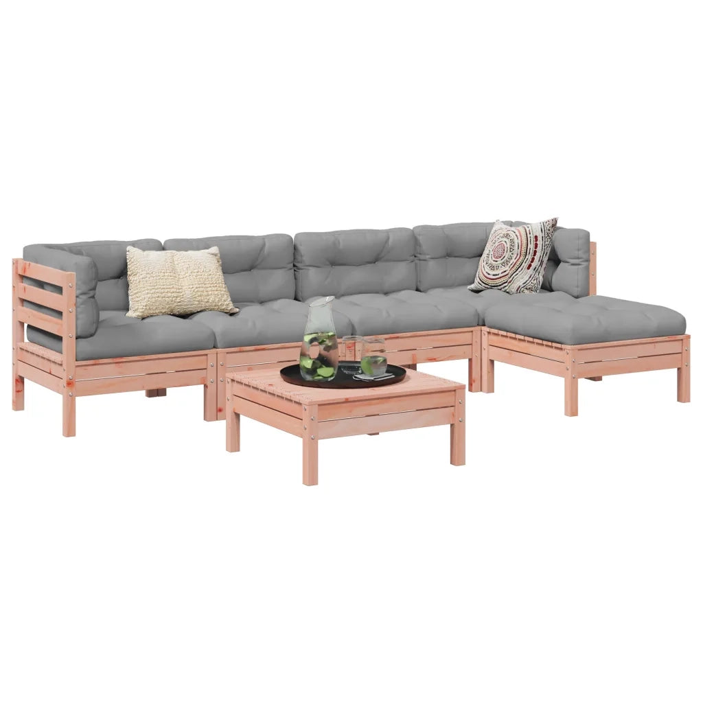 Set Divani Giardino 6 pz Cuscini Legno Massello Abete Douglas 3299406