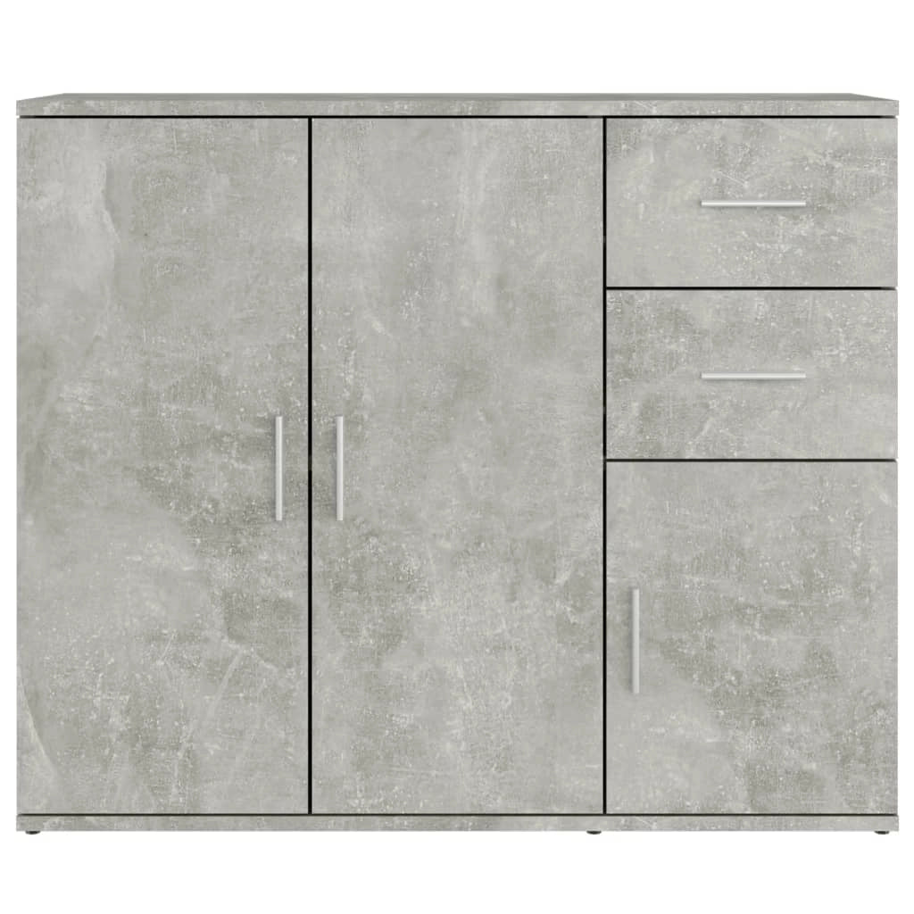Buffet credenza cassettiera mobiletto mobile contenitore organizer per cucina soggiorno salotto 91 x 29,5 x 75 cm legno ingegnerizzato grigio 02_0032127