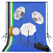 Kit professionale per studio fotografico con luci 5 fondali e riflettore 02_0001474