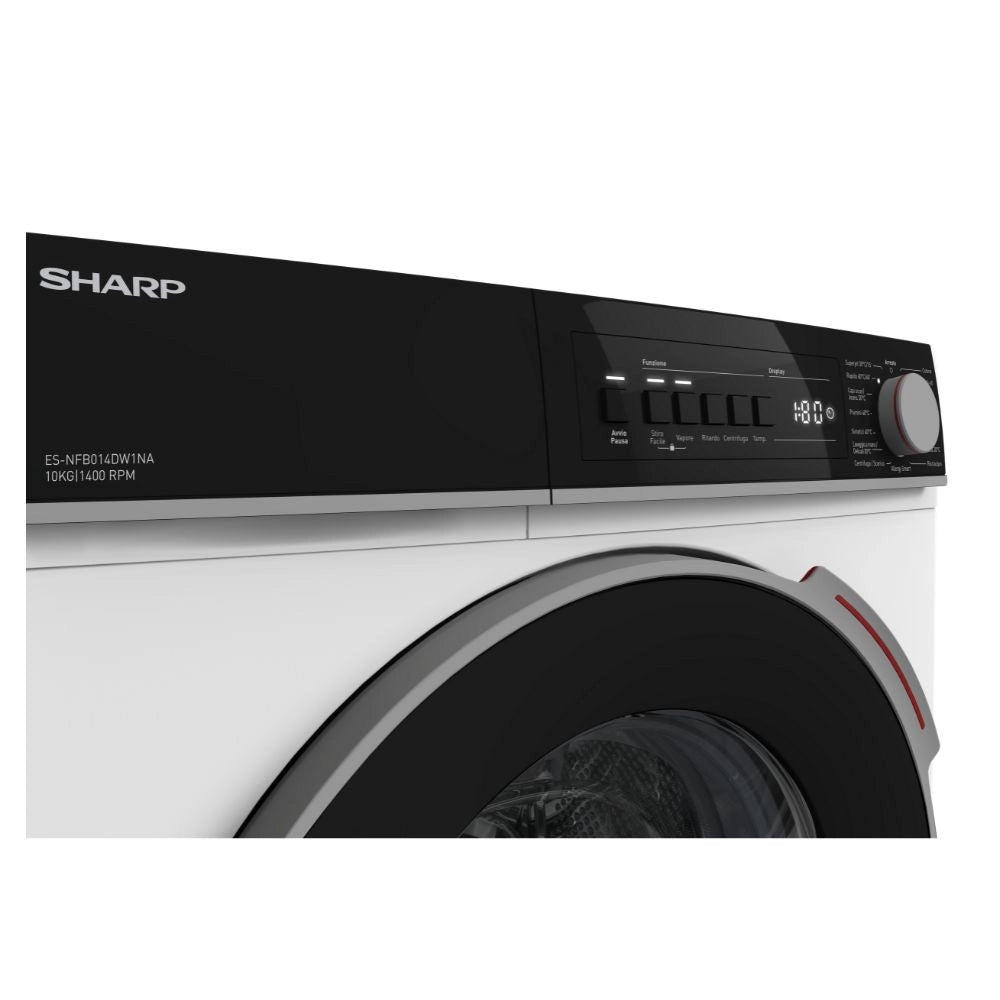 Lavatrice Sharp ESNFB014DW1NA 10 kg carica frontale 1400 giri serie inverter con vapore classe A