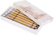 Set di Pennarelli a Dita 5 pezzi - Pennarelli a Dita in Bambù - Pennarelli per Calligrafia - Pennarelli a Dita in Acciaio Inox - Ideali per Scrivere e Disegnare - Regalo in Scatola di Regalo