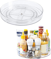 Piatto rotante per magazzino cucina - Organizzatore multifunzionale per spezie e oggetti - Set di spezie girevole 360°