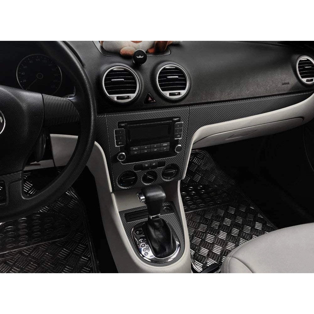 Trade Shop - Pellicola 3d Adesiva Fibra Carbonio Per Auto Universale Interni Esterni 60x100cm -