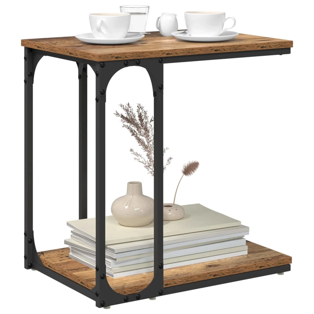 Tavolo laterale Legno vecchio 50 x 35 x 52 cm Legno multistrato