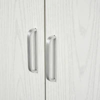 Credenza da Cucina con 4 Ante, 1 Cassetto, Ripiano e Ampio Piano, in MDF, 71 x 41 x 178 cm, Bianco