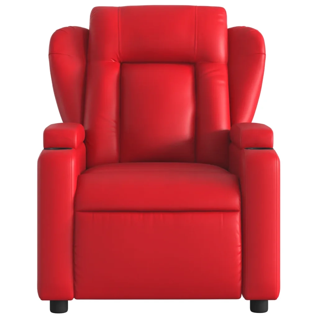 Poltrona Reclinabile Rossa in Similpelle 372432