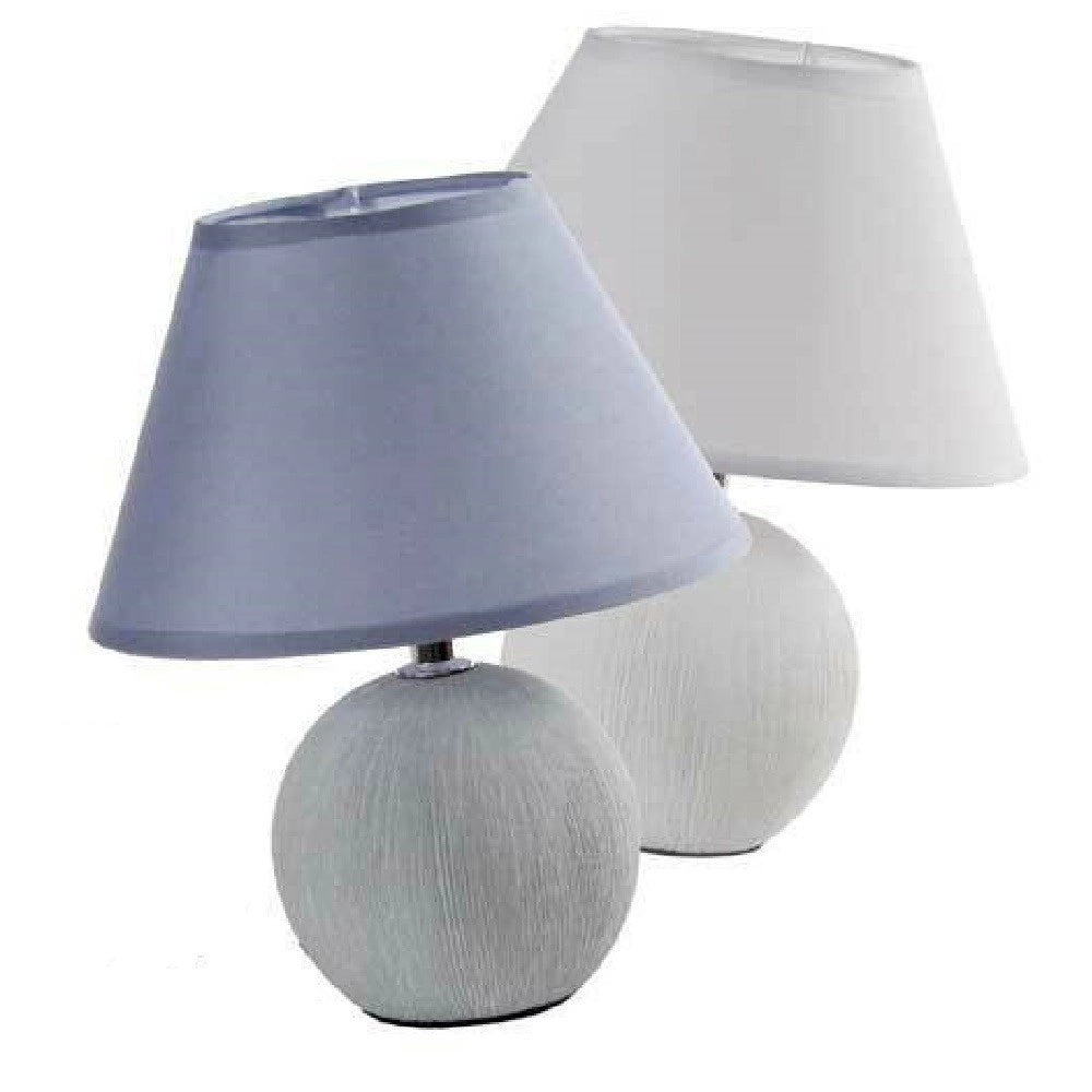 Trade Shop - Lampada Interno Lumetto Abat-jour 20x25cm Base Ceramica Colori Assortiti 752681 -